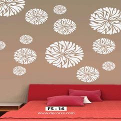 Unique Decor"Traditional Pattern" Reusable Wall Plastic Sheet Stencil(18 inch, 12 inch, 8 inch and 6 inch)