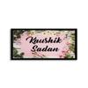 999Store Printed White Flower for Home Name Plate (MDF & Fiber Frame_12 X7.5 Inches_Multi) view 1