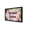 999Store Printed White Flower for Home Name Plate (MDF & Fiber Frame_12 X7.5 Inches_Multi) view 3