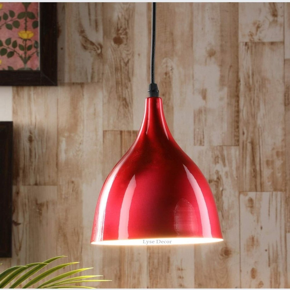 BrightLyt Glossy Cherry Aluminium Hanging Pendant Ceiling Lights Lamp