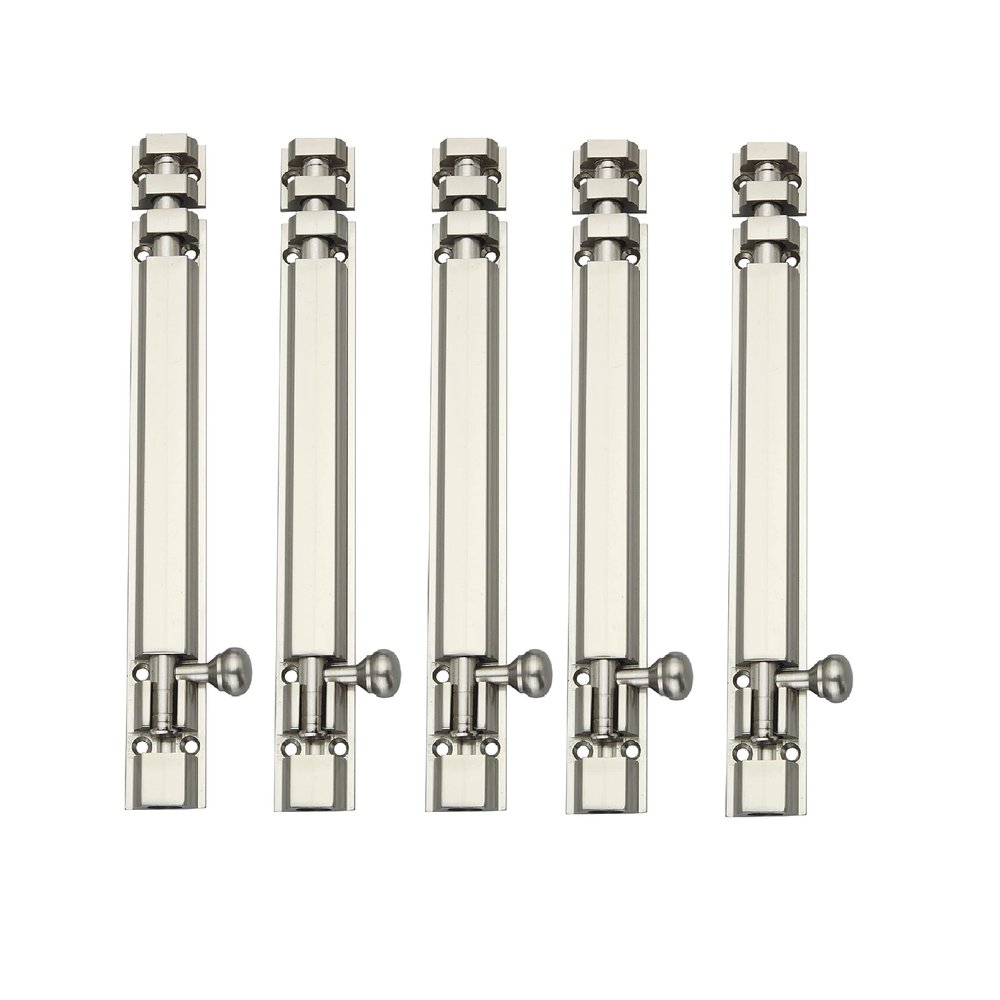 Spider 4 inch Aluminium Tower Bolt with SS Rod 10 MM with SS Finish (ATB1104SS) (Pack of 5 pcs.)