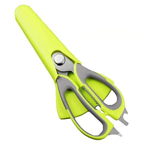 we3 Kitchen Shears with Magnetic Holder | Stainless Steel Heavy Duty Scissors | 10 in 1 Multi Purpose | Dishwasher Safe | 1 Piece