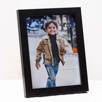 AJANTA ROYAL Personalized Synthetic Wood Wall Photo Frame (6 x 8 inch, Black), Rectangular