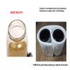 Slings Round Glass Jar Set,With Rust Proof Metal Golden Color Cap, 350 ml, Clear (2) view 4