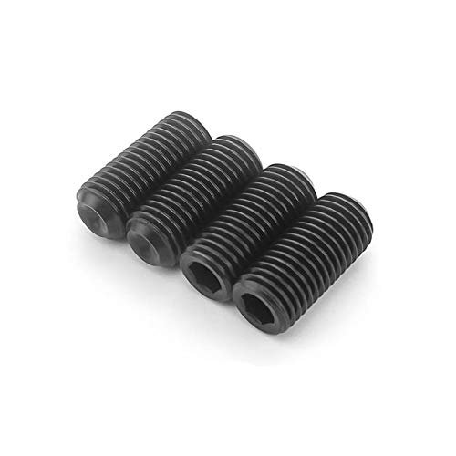 NavaHome Basics 50Pcs M5 Black Carbon Steel Metric Thread Grub Screws Inner Hexagon Socket Set Screw M5X5Mm
