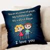 ME & YOU Printed Satin Cushion for Couple (16 x16 inch, Multicolour) view 2