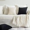 Khooti Velvet Cushion Cover, 12x12 | Cream White | Pack of 2 | Solid Plain Soft & Smooth, Decorative Cushion Covers for Living Room, Bedroom, Couches, Chairs, Sofas, Beds & Home Decor view 4
