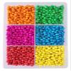 eshoppee 150 gm 7 mm Wooden Beads Multicolor for Jewellery Making Art and Craft DIY kit view 1