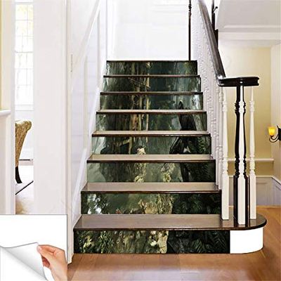 Gadgets Wrap Printed Crysis Fire Steps Sticker Removable Stair Sticker Floor Wall Decor Decals Sticker