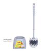 HIC HAMARA INDIA CLEAN Plastic Toilet Brush with Square Container Holder for All Types of Toilet , Standard, Multicolour YI-421 view 2