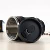 SEASPIRIT Camera Lens Plastic Coffee Mug with Lid,Cookie/Biscuit Holder 350ml, Black view 2