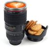 SEASPIRIT Camera Lens Plastic Coffee Mug with Lid,Cookie/Biscuit Holder 350ml, Black view 3