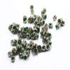 The Design Cart Green Circular Golden Kundan Stones, 1 cm, for Jewellery Making,Craft,Embroidery,Saree,Blouse Work and Dress Making (Pack of 100 Pieces) view 1