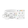 Bitcorp Extension Board 2 Socket 6A, 2000W Heavy Duty Power Strip with Surge Protector 2 Meter Electric Power Extension Cord for Home Gadgets, Office, Pc, Cooler, Fridge (White) 220 Volts view 1