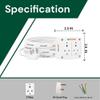 Bitcorp Extension Board 2 Socket 6A, 2000W Heavy Duty Power Strip with Surge Protector 2 Meter Electric Power Extension Cord for Home Gadgets, Office, Pc, Cooler, Fridge (White) 220 Volts view 3
