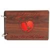 innerbit 'I Love You With All of My Heart' Artistic Wooden Photo Album Scrap Book 30 Pages - Size (22 cm x 15 cm) Gift Item view 1