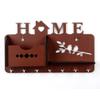Sehaz Artworks Key Holder for Home Decor Stylish | Key Hangers for Wall | Wooden Key Stand for Wall (7 Hooks, MDF Brown) view 1