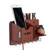 Sehaz Artworks Key Holder for Home Decor Stylish | Key Hangers for Wall | Wooden Key Stand for Wall (7 Hooks, MDF Brown) view 2