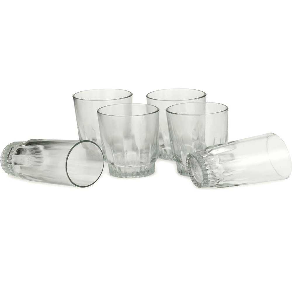 Somil Multi-Purpose Beverage Tumbler Drinking Transparent Glass (Set of Six)