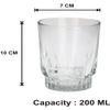 Somil Multi-Purpose Beverage Tumbler Drinking Transparent Glass (Set of Six) view 3