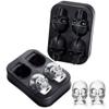 Styleys 3D Skull Silicone Ice Cube Tray Mold, Makes Four Giant Skulls, Ice Cube Maker in Shapes (4 Skull Shape, S11008) view 1
