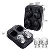 Styleys 3D Skull Silicone Ice Cube Tray Mold, Makes Four Giant Skulls, Ice Cube Maker in Shapes (4 Skull Shape, S11008) view 3