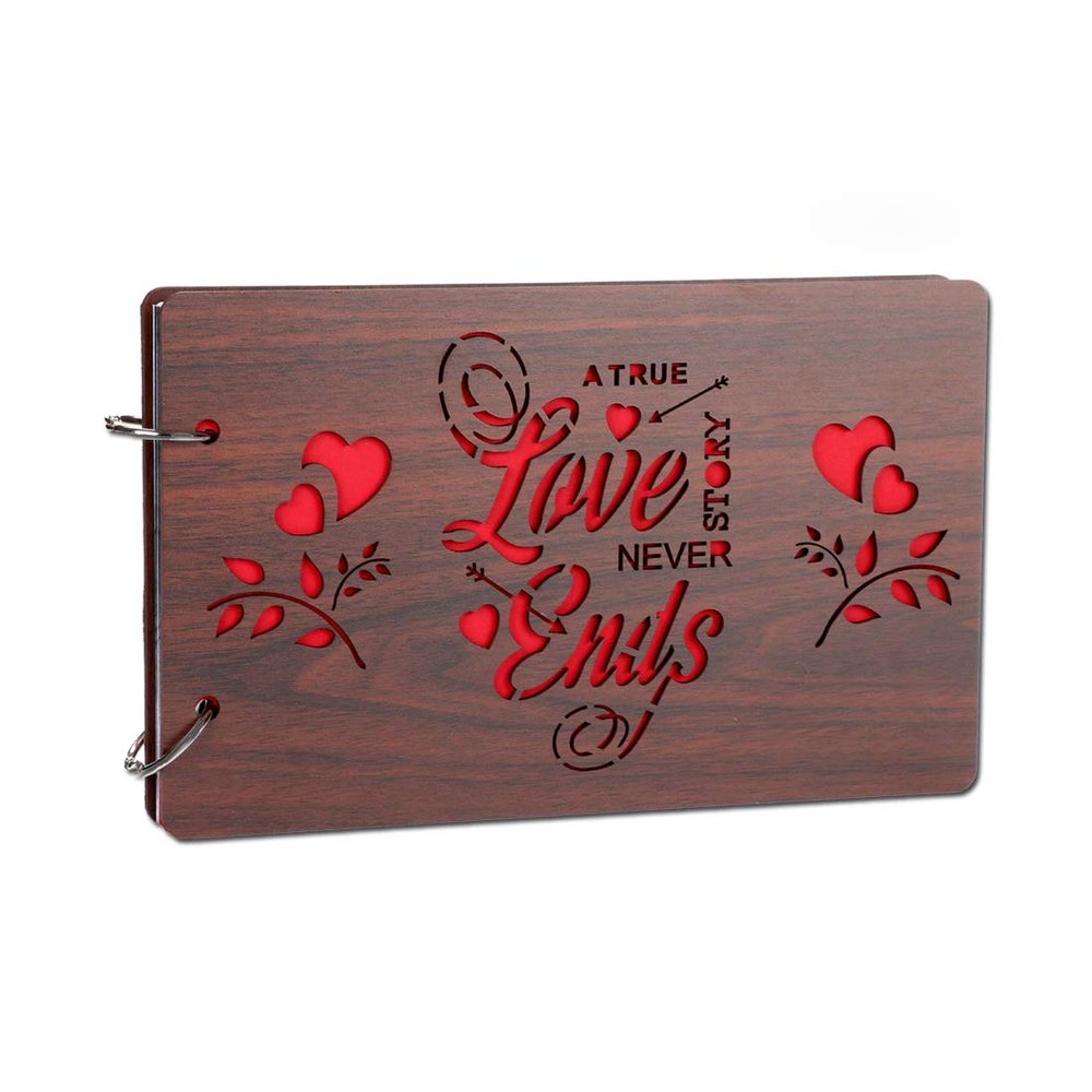 Sehaz Artworks Lovestory Scrapbook Photo Albums for 4x6 Photos for Baby Birthdays, Couples Husband Wife Wedding | valentine Gift