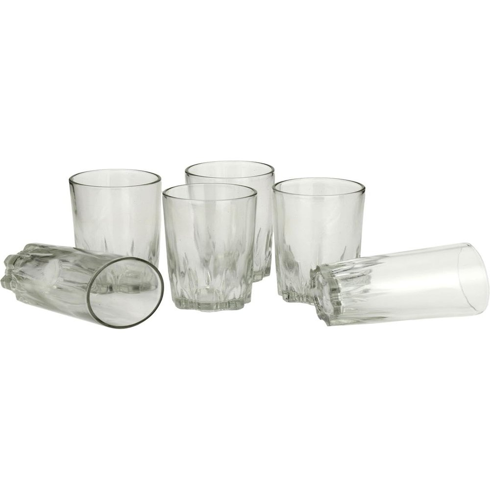 Somil Multi-Purpose Beverage Tumbler Drinking Transparent Glass (Set of Six)