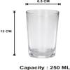 Somil Multi-Purpose Beverage Tumbler Drinking Transparent Glass (Set of Six) view 3
