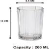 Somil Multi-Purpose Beverage Tumbler Drinking Transparent Glass (Set of Six) view 3