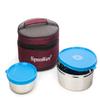 Signoraware Classic Stainless Steel Lunch Box, 2-Pieces, Blue, 1300 Milliliter view 1