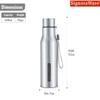 SignoraWare Blaze Single Walled ISI Certified Stainless Steel Bottle With Hanging Strip | Airtight & Leakproof | Ideal for Office Use | Great for Camping, Sports & Outdoor Activities ( 1 Ltr | Steel) view 2