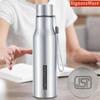 SignoraWare Blaze Single Walled ISI Certified Stainless Steel Bottle With Hanging Strip | Airtight & Leakproof | Ideal for Office Use | Great for Camping, Sports & Outdoor Activities ( 1 Ltr | Steel) view 3