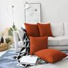 Khooti Jute Cushion Cover | 26x26 | Orange | Set of 1 | Throw Pillow Cover for Couches, Chairs, Sofas, Beds, Coffee Tables, Living Rooms, Bedrooms, Modern Boho Design view 3