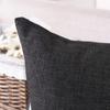Khooti Decorative Jute Square Cushion Cover Throw Pillow Cover for Living Room Couch Diwan Single Seater Sofa, Modern Boho Large 26 x 26 Inches / 65 x 65 cm (Colour - Dark Grey)(Set of 1 Piece)-50 TC view 2