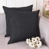 Khooti Decorative Jute Square Cushion Cover Throw Pillow Cover for Living Room Couch Diwan Single Seater Sofa, Modern Boho Large 26 x 26 Inches / 65 x 65 cm (Colour - Dark Grey)(Set of 1 Piece)-50 TC view 4