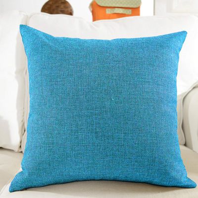 Khooti Jute Cushion Cover | 26x26 | Bondi Blue | Set of 1 | Throw Pillow Cover for Couches, Chairs, Sofas, Beds, Coffee Tables, Living Rooms, Bedrooms, Modern Boho Design