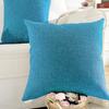 Khooti Jute Cushion Cover | 26x26 | Bondi Blue | Set of 1 | Throw Pillow Cover for Couches, Chairs, Sofas, Beds, Coffee Tables, Living Rooms, Bedrooms, Modern Boho Design view 2