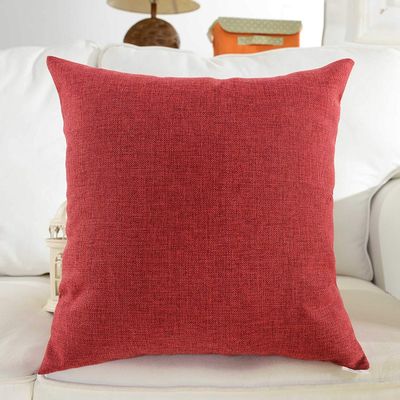 Khooti Jute Cushion Cover | 26x26 | Red | Set of 1 | Throw Pillow Cover for Couches, Chairs, Sofas, Beds, Coffee Tables, Living Rooms, Bedrooms, Modern Boho Design