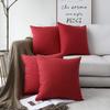 Khooti Jute Cushion Cover | 26x26 | Red | Set of 1 | Throw Pillow Cover for Couches, Chairs, Sofas, Beds, Coffee Tables, Living Rooms, Bedrooms, Modern Boho Design view 2
