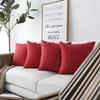 Khooti Jute Cushion Cover | 26x26 | Red | Set of 1 | Throw Pillow Cover for Couches, Chairs, Sofas, Beds, Coffee Tables, Living Rooms, Bedrooms, Modern Boho Design view 3