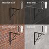 NAYAB Metal Heavy Duty Shelf Brackets & Supports L Angle Shape Corner Brace Joint Holder Home Improvement Hardware - 1 Pair (Branch Black) view 2