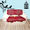 Fab Nation Set of 2 Seater Sofa Covers Set Maroon, Polyester Net Sofa Cover view 1