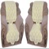 Fab Nation Set of 1+1 Seater Sofa Covers Set Cream/Off-White, Polyester Net Sofa Cover view 1
