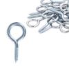 DIY Crafts Pack Of 60 Pcs, Silver Rust Proof Coating, 1 inch Small Screw Eyes Metal Eye Screw Hooks Self Tapping (Pack Of 60 Pcs, Silver Rust Proof Coating) view 2
