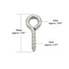 DIY Crafts Pack Of 60 Pcs, Silver Rust Proof Coating, 1 inch Small Screw Eyes Metal Eye Screw Hooks Self Tapping (Pack Of 60 Pcs, Silver Rust Proof Coating) view 4