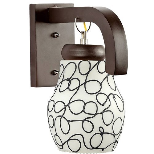 M MINSA Decorative Wooden Scone Wall Lamp