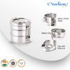 neelam - TTFS093P Clipper Stainless Steel Tiffin Box Set, 3-Container, Silver-2150 ml view 3