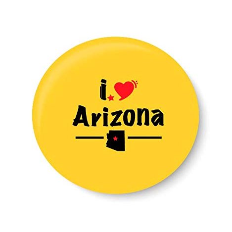 PEACOCKRIDE I Love Arizona I Love with United States Series I I Souvenir l Travel I Fridge Magnet (Metal, Multicolour, 75mm)