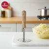Embassy Stainless Steel Potato Masher with Wooden Handle | Size 3 | Diameter - 8.3 cms | Ideal for mashing Vegetable/Pav Bhaji/Baby Food | Smasher for Kitchen view 4